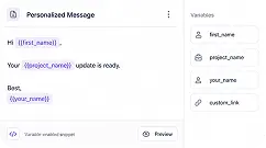 Personalized message preview