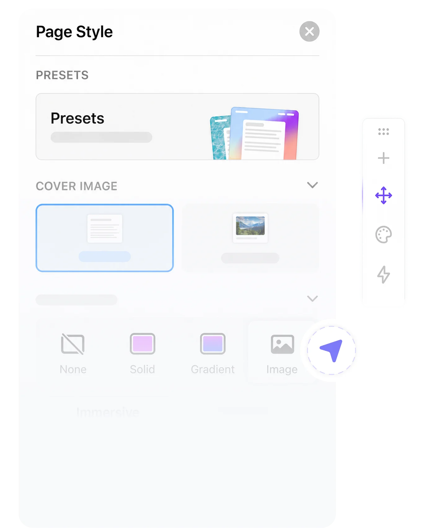 Customize style panel
