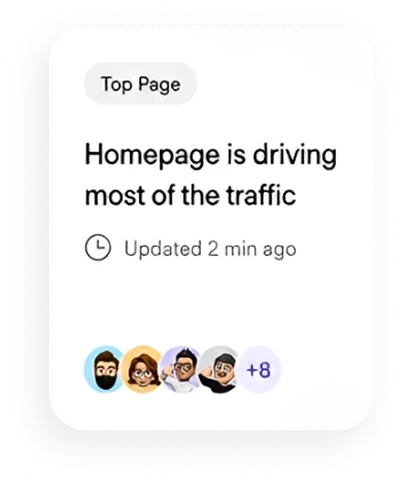 Top page driving traffic