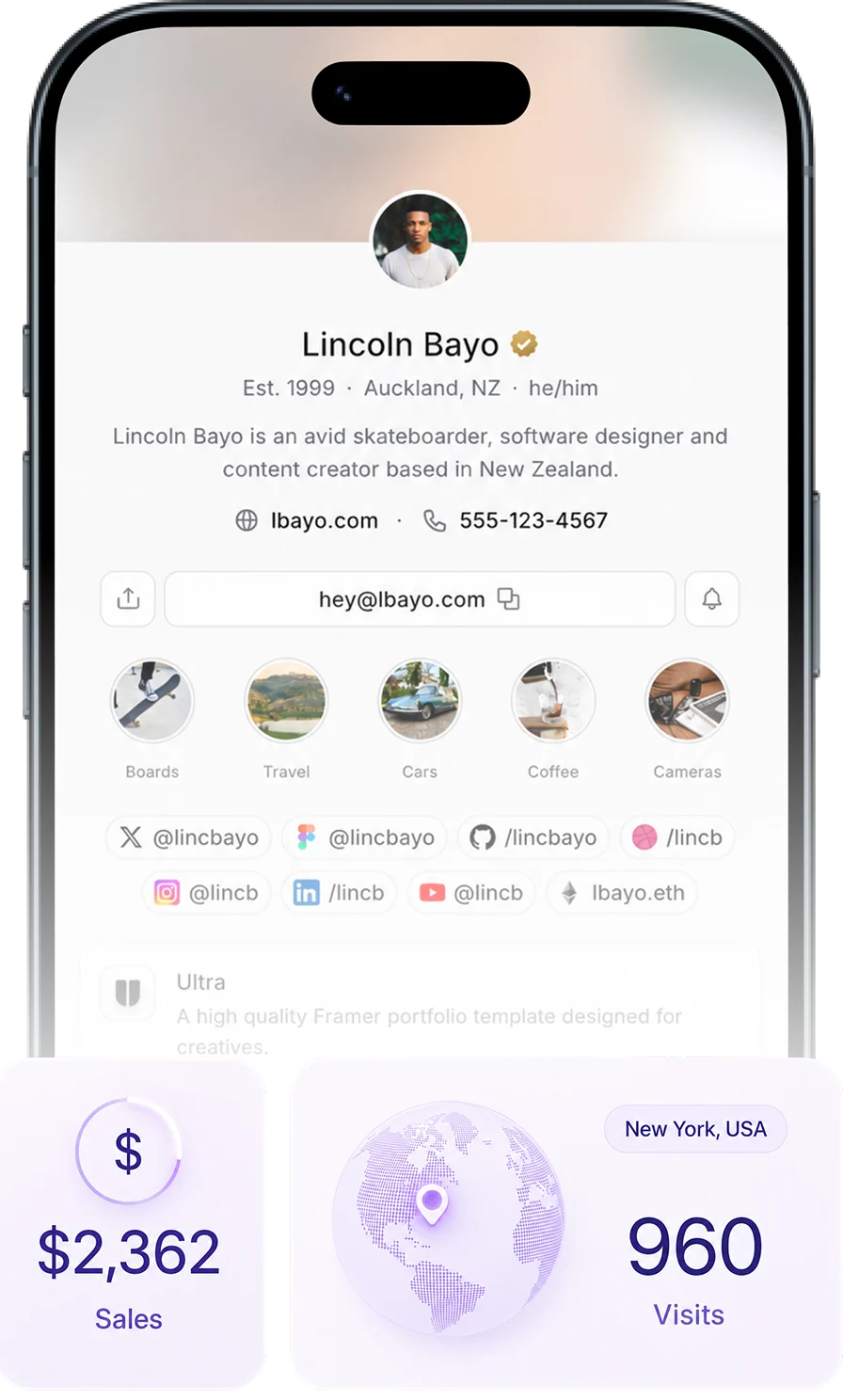 Link page analytics on mobile